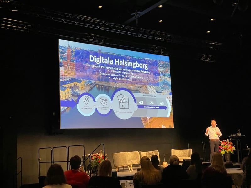 DigJourneys Andreas Tylenius pratar om DIgitala Helsingborg på Digitaliseringsdagen