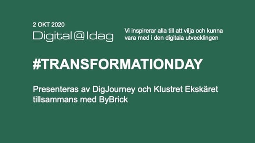 Digital @idag 2020 - "Att vara mänsklig i en digitaliserad värld"